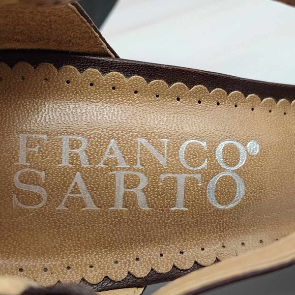 Franco Sarto heels, brown leather size 8 - Picture 5 of 6